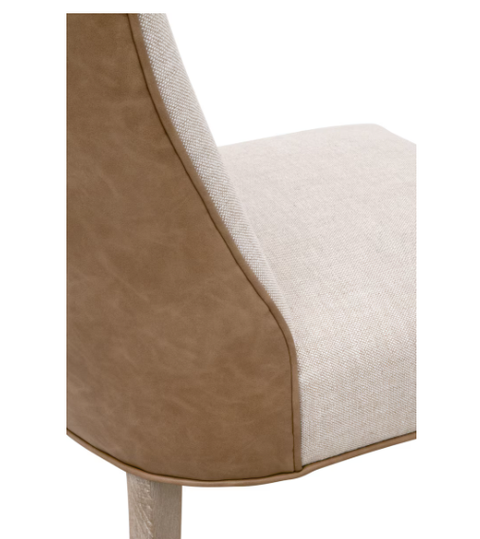 DUET DINING CHAIR - Bisque French Linen / Natural Gray Ash