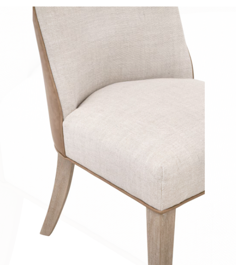 DUET DINING CHAIR - Bisque French Linen / Natural Gray Ash