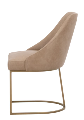 Parissa Dining Chair - Ivanhoe Toast, Brushed Gold