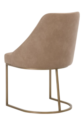 Parissa Dining Chair - Ivanhoe Toast, Brushed Gold