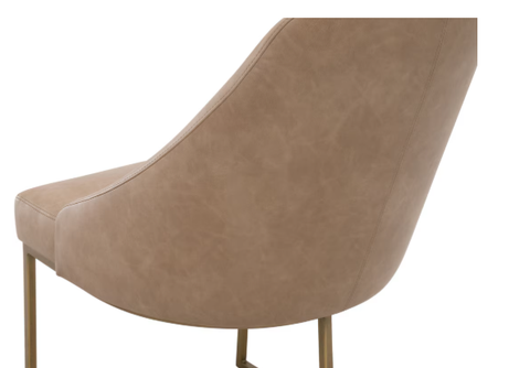 Parissa Dining Chair - Ivanhoe Toast, Brushed Gold