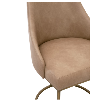 Parissa Dining Chair - Ivanhoe Toast, Brushed Gold