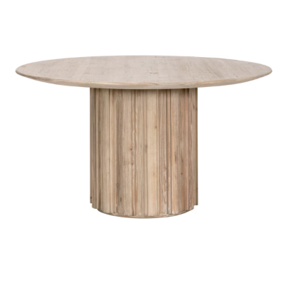 Roma 54" Round Dining Table - Smoke Gray Pine