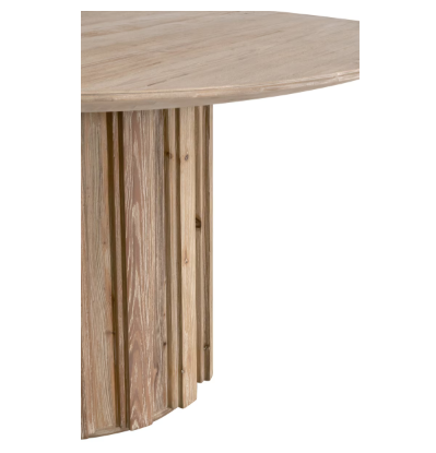 Roma 54" Round Dining Table - Smoke Gray Pine