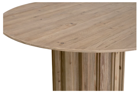 Roma 54" Round Dining Table - Smoke Gray Pine