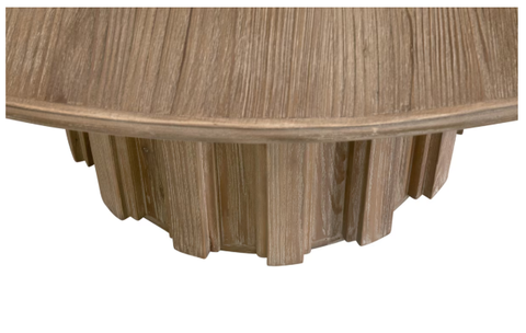 Roma 54" Round Dining Table - Smoke Gray Pine