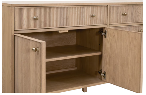 Highland Media Sideboard - Natural Oak
