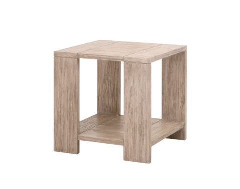 Sur Outdoor End Table - Washed Ever Teak