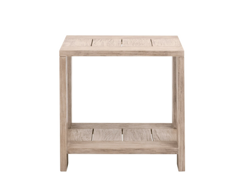 Sur Outdoor End Table - Washed Ever Teak