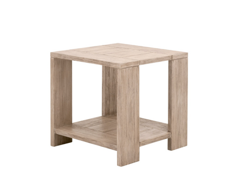 Sur Outdoor End Table - Washed Ever Teak