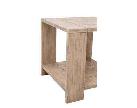 Sur Outdoor End Table - Washed Ever Teak