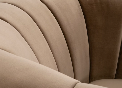 Bronx Channel Back Sofa Chair, Caramel Velvet, Natural Gray Oak