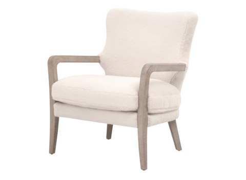 Calvin Club Chair, Varley Cream, Natural Gray Oak