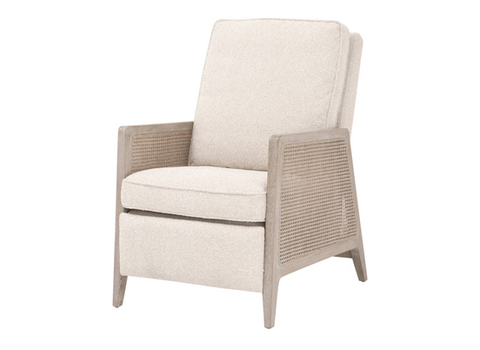 Leone Recliner, LiveSmart Gellar-Linen, Natural Gray Oak, Cane