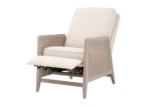 Leone Recliner, LiveSmart Gellar-Linen, Natural Gray Oak, Cane