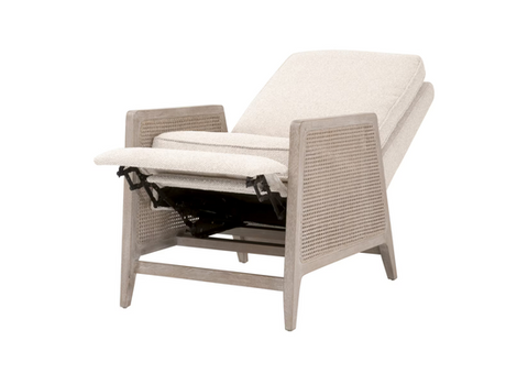 Leone Recliner, LiveSmart Gellar-Linen, Natural Gray Oak, Cane