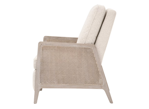 Leone Recliner, LiveSmart Gellar-Linen, Natural Gray Oak, Cane