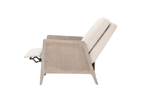 Leone Recliner, LiveSmart Gellar-Linen, Natural Gray Oak, Cane