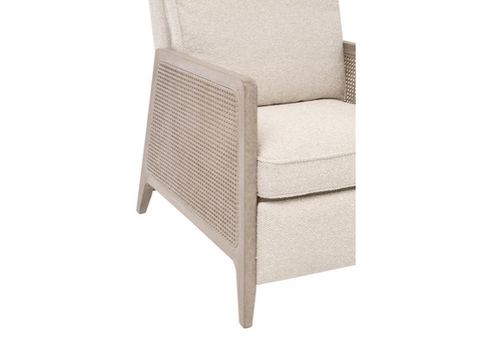 Leone Recliner, LiveSmart Gellar-Linen, Natural Gray Oak, Cane