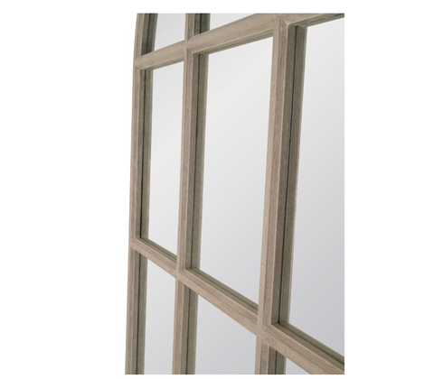 Grid Arched Mirror, Natural Gray Oak