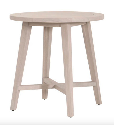 Carmel Outdoor 36" Round Counter Table - Washed Ever Teak