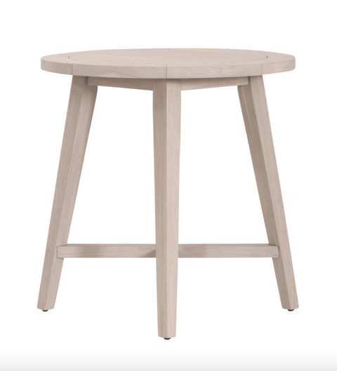 Carmel Outdoor 36" Round Counter Table - Washed Ever Teak