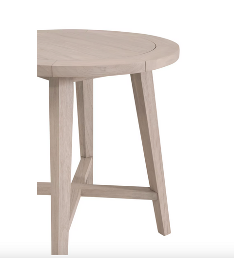 Carmel Outdoor 36" Round Counter Table - Washed Ever Teak