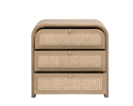 Cannes 3-Drawer Nightstand
