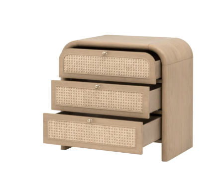 Cannes 3-Drawer Nightstand