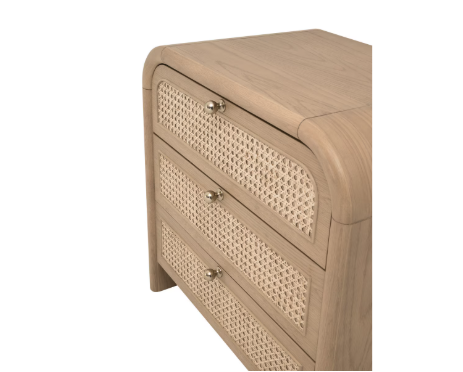 Cannes 3-Drawer Nightstand