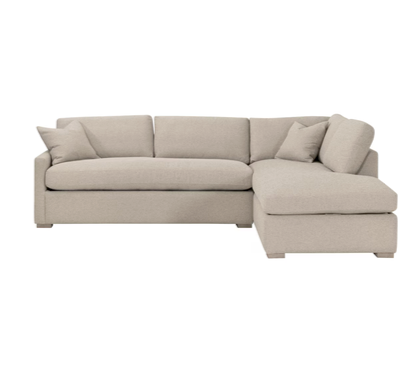 Clara 112" Slim Arm Sleeper Queen RHF Sectional - LiveSmart Gellar Jute, Natural Gray Oak (Copy)