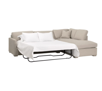 Clara 112" Slim Arm Sleeper Queen RHF Sectional - LiveSmart Gellar Jute, Natural Gray Oak (Copy)