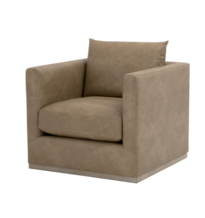Siena Plinth Base Sofa Chair - Ivanhoe Toast, Natural Gray Oak