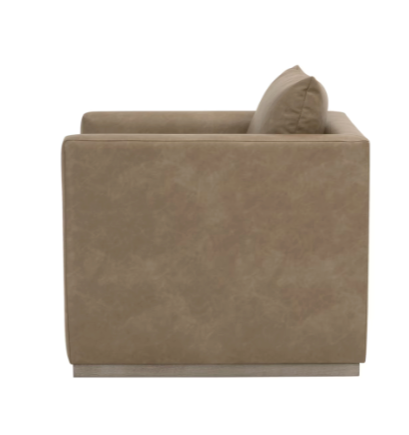 Siena Plinth Base Sofa Chair - Ivanhoe Toast, Natural Gray Oak