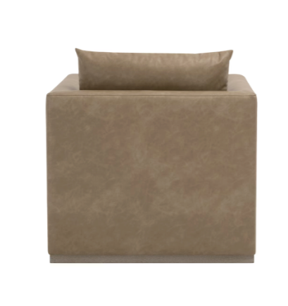 Siena Plinth Base Sofa Chair - Ivanhoe Toast, Natural Gray Oak