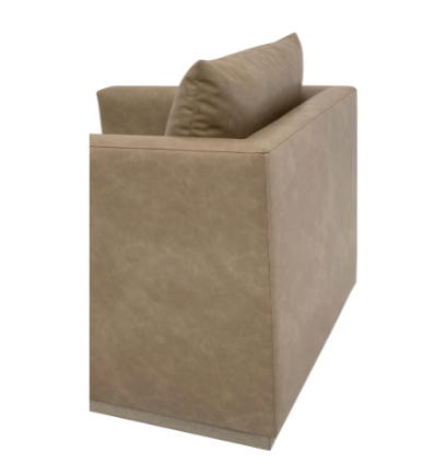 Siena Plinth Base Sofa Chair - Ivanhoe Toast, Natural Gray Oak