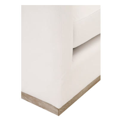 Siena Plinth Base Sofa Chair - LiveSmart Machale Ivory, Natural Gray Oak