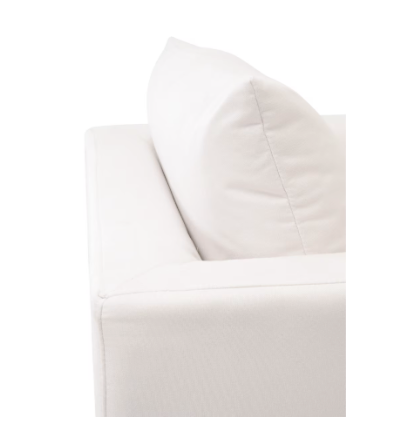 Siena Plinth Base Sofa Chair - LiveSmart Machale Ivory, Natural Gray Oak