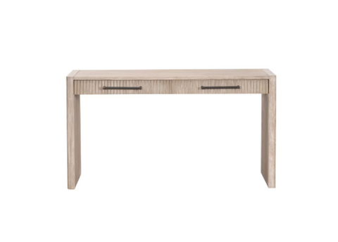 Halloway 2-Drawer Console Table - Natural Gray Acacia