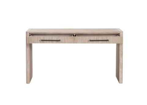 Halloway 2-Drawer Console Table - Natural Gray Acacia