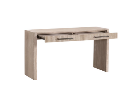 Halloway 2-Drawer Console Table - Natural Gray Acacia