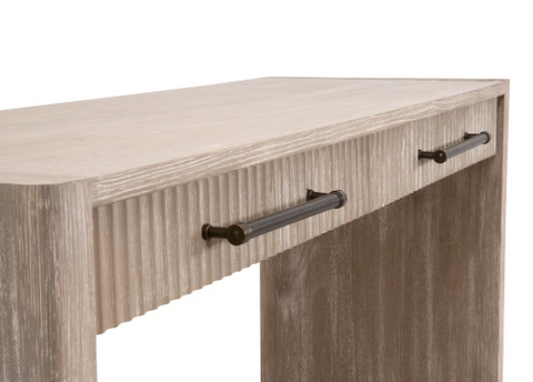 Halloway 2-Drawer Console Table - Natural Gray Acacia