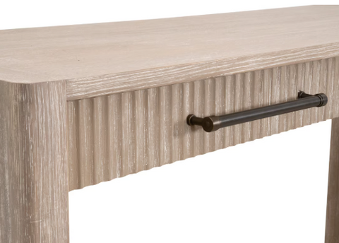 Halloway 2-Drawer Console Table - Natural Gray Acacia