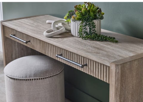 Halloway 2-Drawer Console Table - Natural Gray Acacia