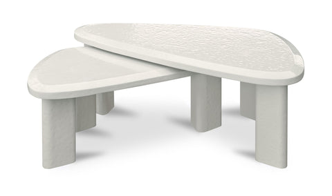 Sophie Outdoor Nesting Table Set Cream Lacquer