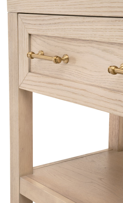 Stella 1-Drawer Nightstand - Light Honey Oak