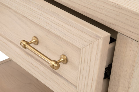 Stella 1-Drawer Nightstand - Light Honey Oak