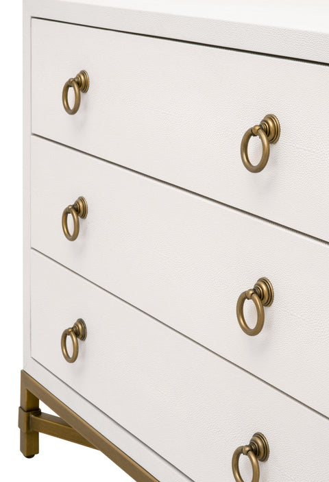 STRAND SHAGREEN 3-DRAWER NIGHTSTAND