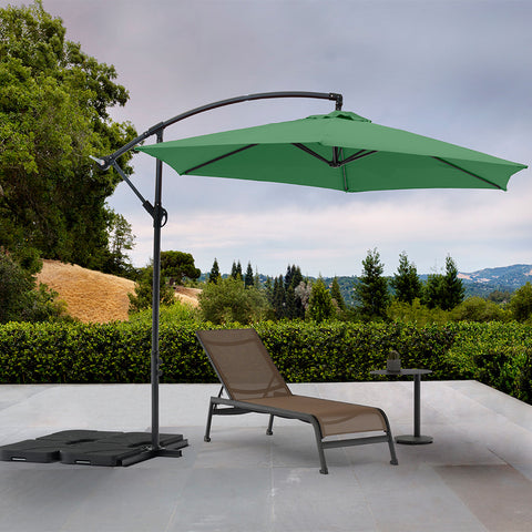 Aiden Outdoor Umbrella with Base - Green