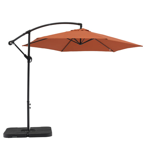 Aiden Outdoor Umbrella with Base - Orange